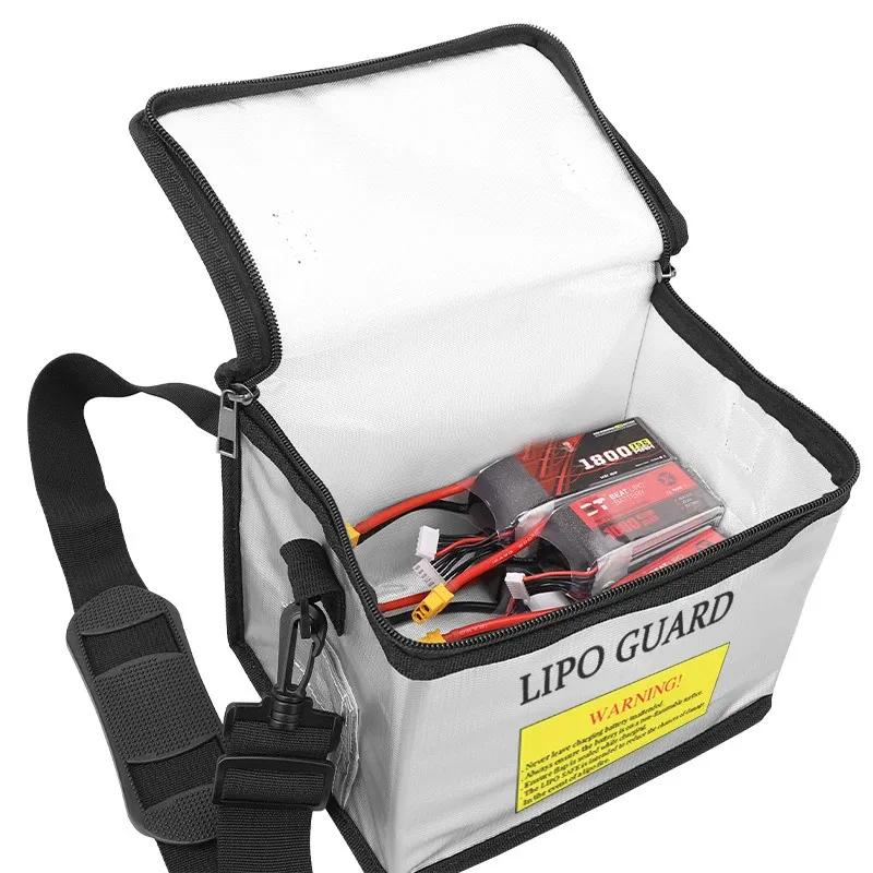 Lipo Battery Safety Bag 215*145*165mm Portable Explosion-proof Fireproof Storage Bag With Safe Guard For RC Drone Batteries