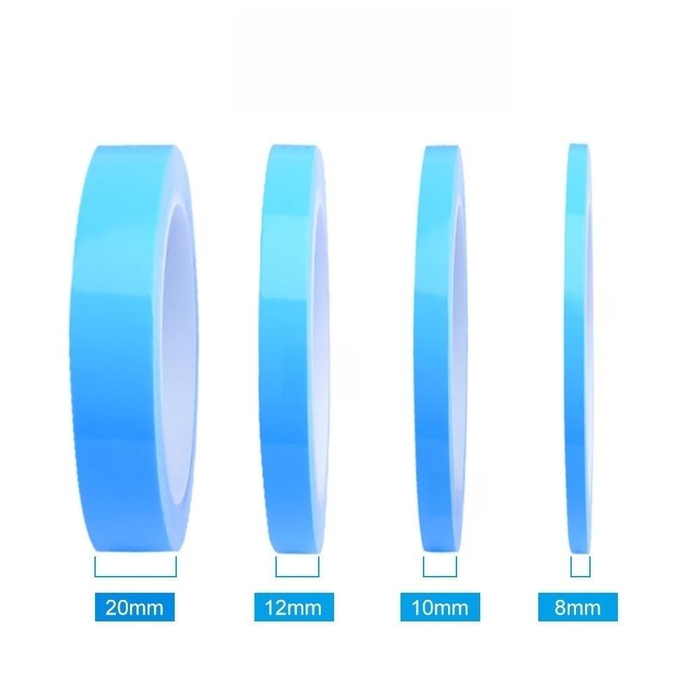 25M Double Side Thermal Conductive Tape 3-20mm Width Blue Heat Transfer Tape Adhesive Cooling Heatsink For Computer CPU GPU