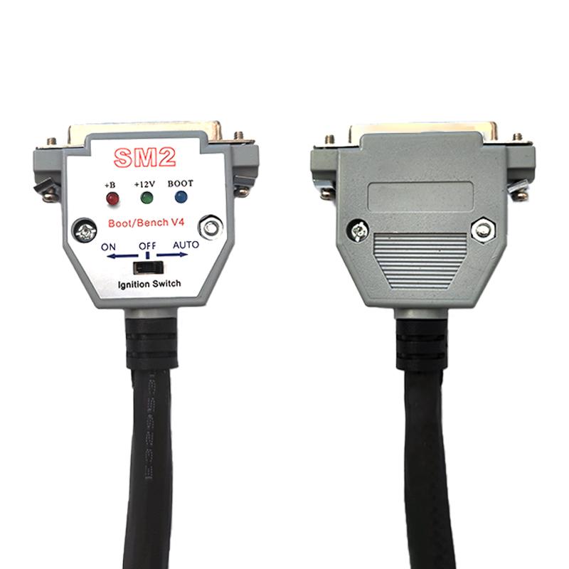 SM2 PRO 3 J2534 LED LIGHTS Boot Bench Cable DB25 ECU Bench Pinout Cable For VCI Read And Write ECU BATT VCC KLINE CAN-H CAN-L Code Readers 4