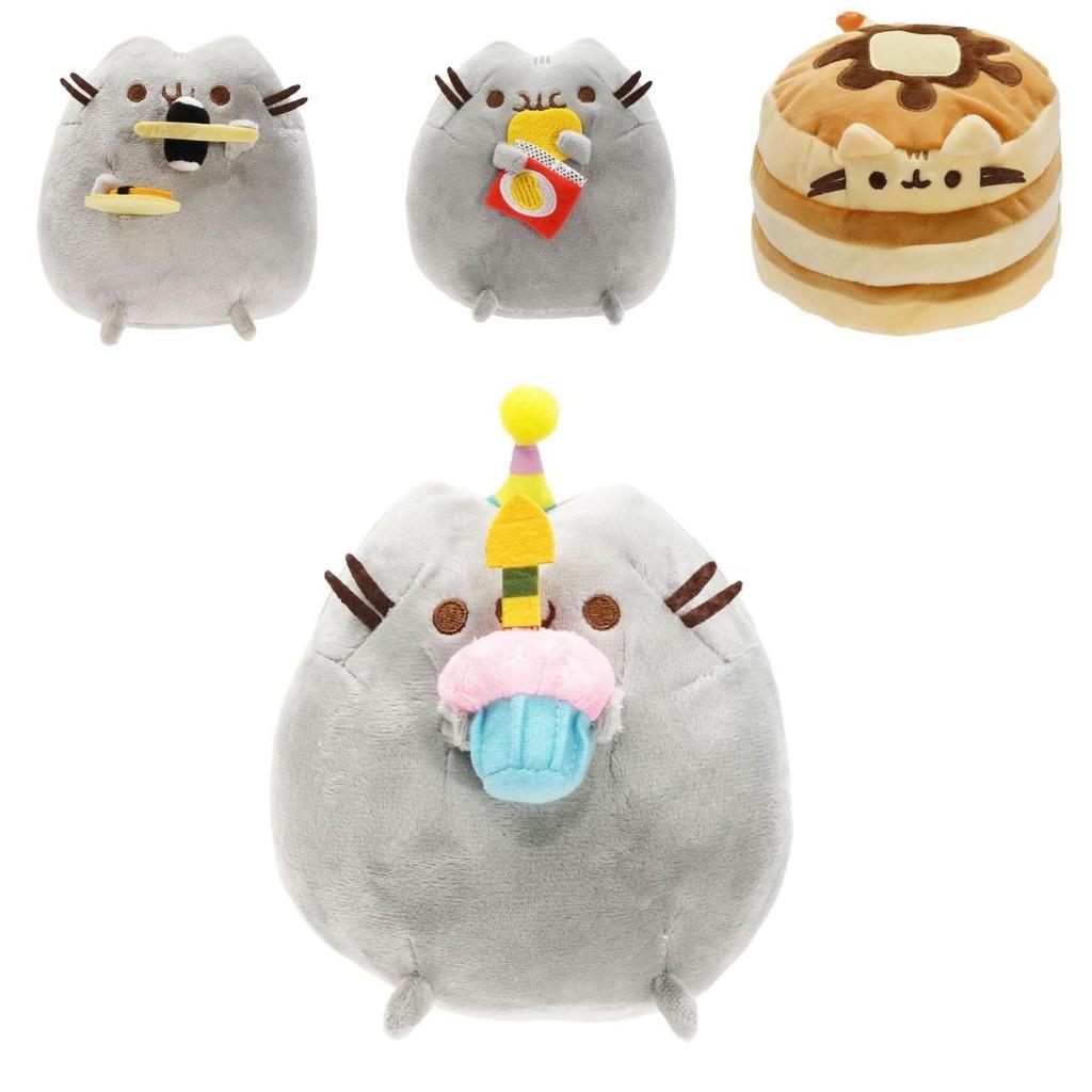 Cute Short Plush Cat Stuffed Toy In Ice Cream, Cookie, Donut, Sushi Or Potato Chip Style