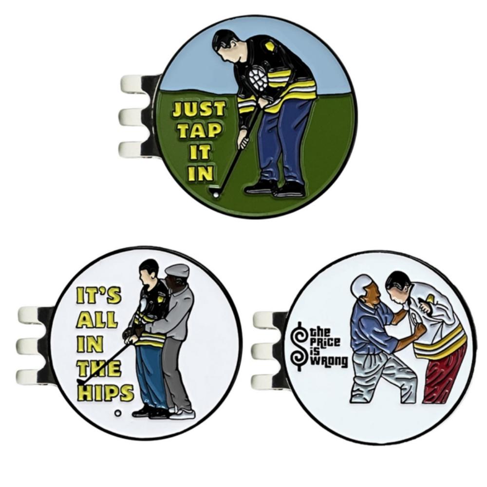 New stock golf hat clip with fun Happy Gilmore ball mark Golf Mark LY4682 5