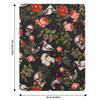 Skull and Floral Pattern Throw Blanket No Pilling Soft Warm Blanket for Bed