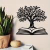 Tree of Life Metal Wall Art Rust Proof Iron Home Decor Book Lover Gift Christmas Decor