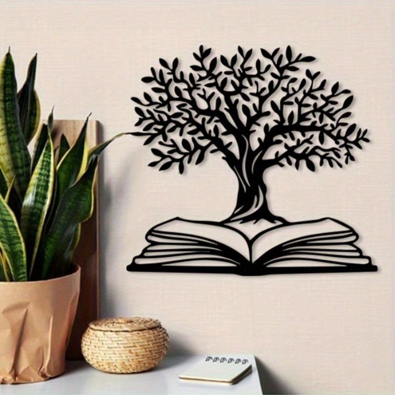 Tree of Life Metal Wall Art Rust Proof Iron Home Decor Book Lover Gift Christmas Decor