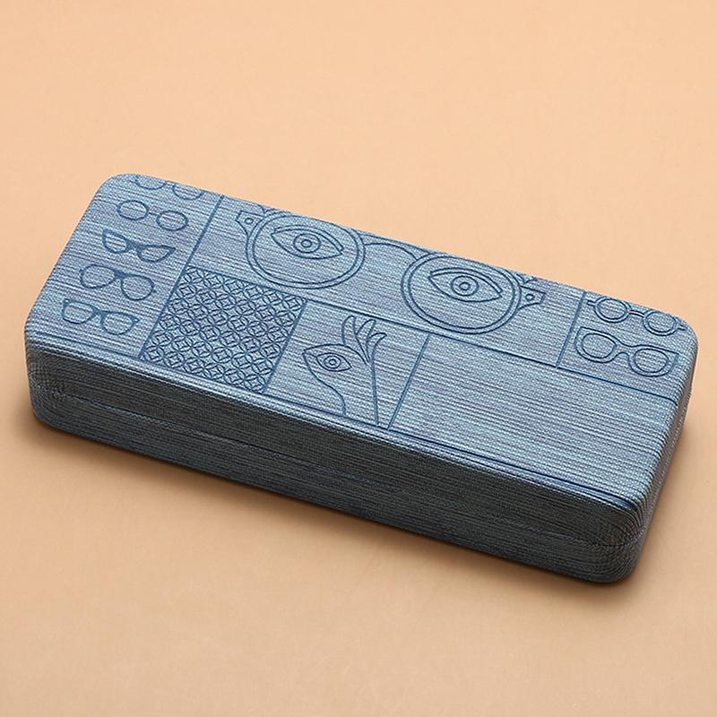 

1Pc Geometric Pattern Glasses Case Portable Stylish Square Eyewear Holder With Embossed Designs For Men S Fashion Accessories A3