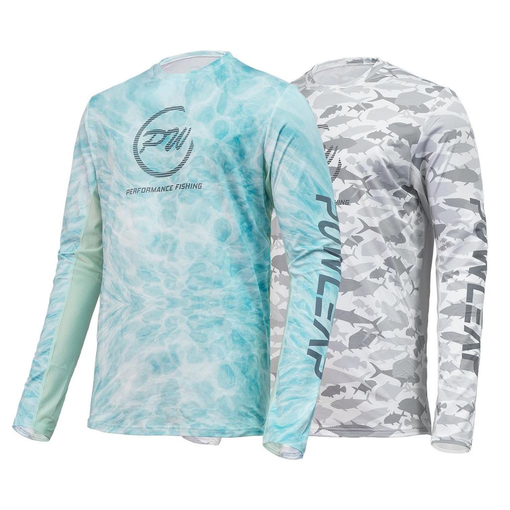 3D Printed Long Sleeved Fishing Shirt Breathable Quick Drying Comfortable Sweat Absorbing Top Outdoor Casual Protective Clothing