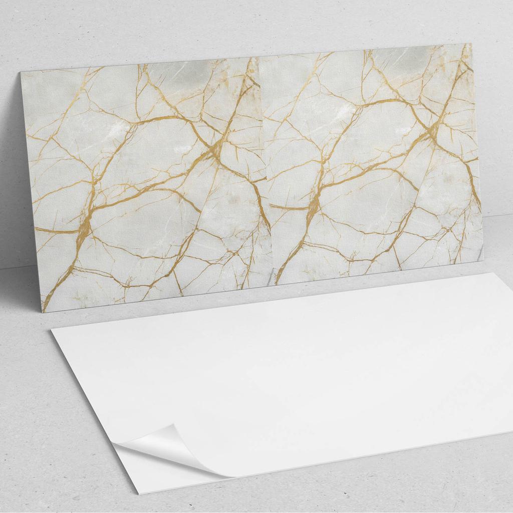 Naklejany Panel Dekoracyjny Do Szybkiej Odmiany Ściany 120X60 Cm Elegancki Marmurowy Wzór
