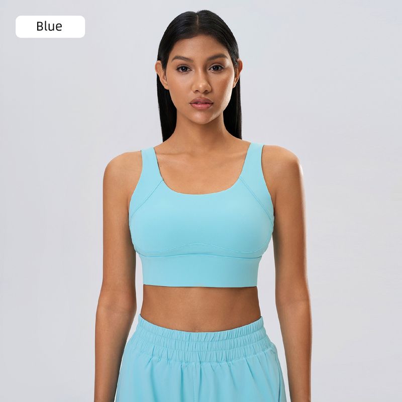 Lu Same Sports Bra Female Bubble Wrap Anti-SAG Push Up Breast Holding Semi-Fixed Cup Adjustable Yoga Intimates