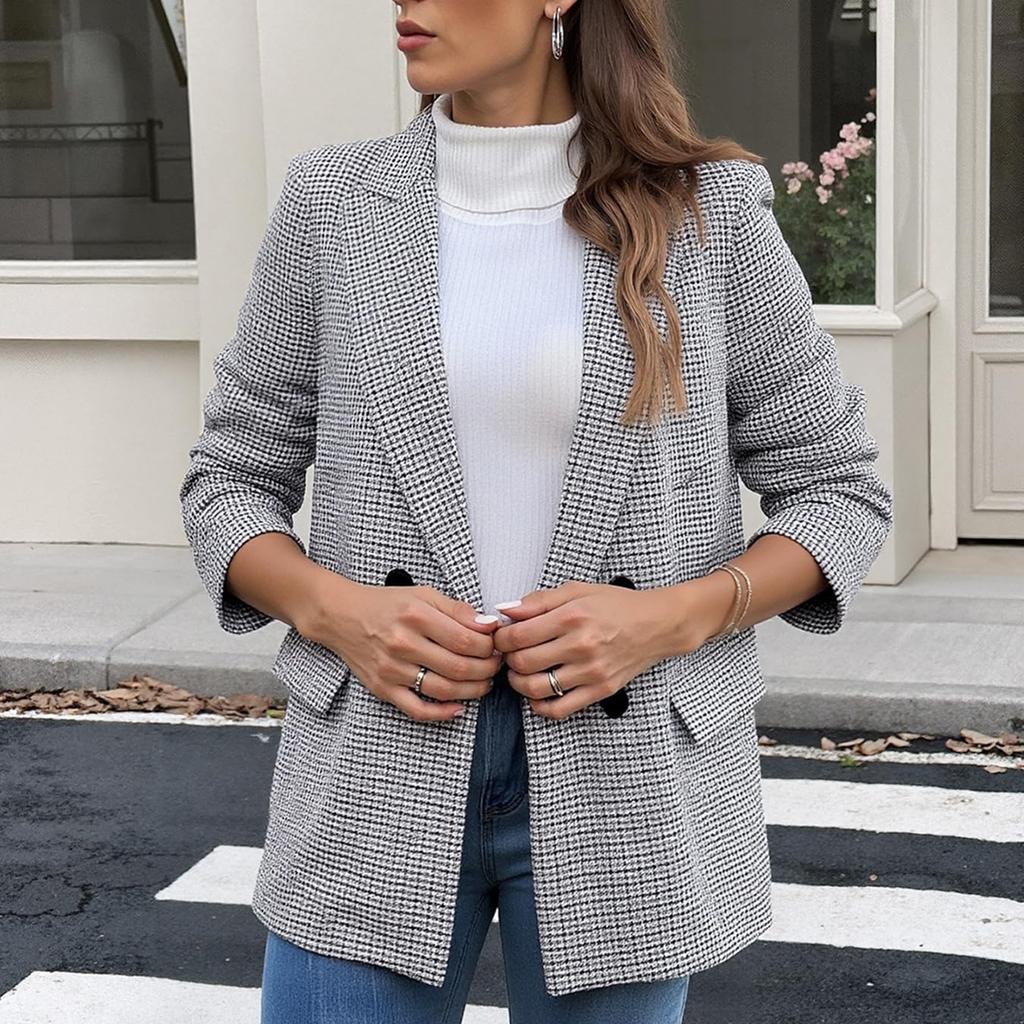 Women's Loose Casual Lapel Loose Long Sleeved Pocket Coat Fashionable Coat