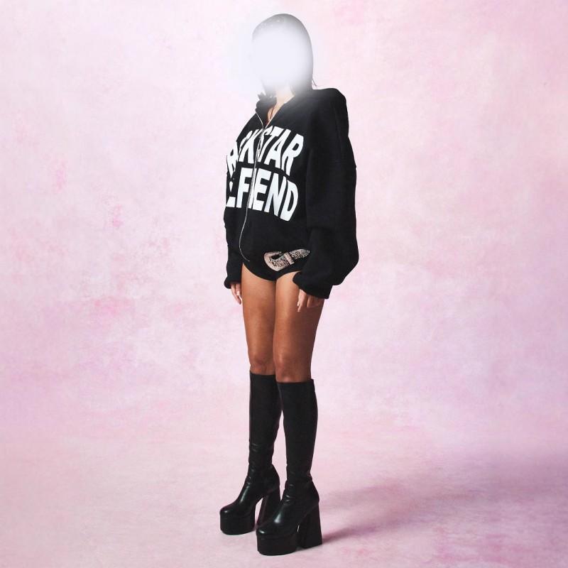 Unisex Oversized Streetwear Hoodie With 3D Letter Print Loose Fit Crewneck Sweatshirt Casual Daily Wear