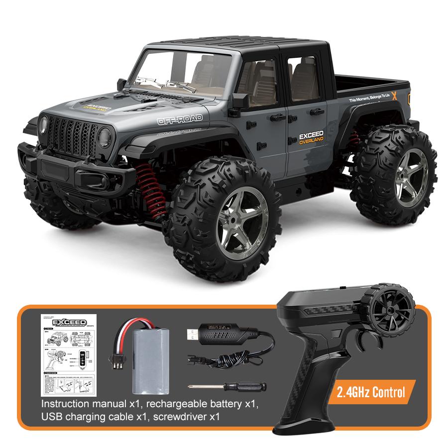 C8819 1:20 4WD RC Bil Offroad med LED-lys Fullskala Simulering Profesjonell 2.4G Fjernkontrollbiler Pickup Leke