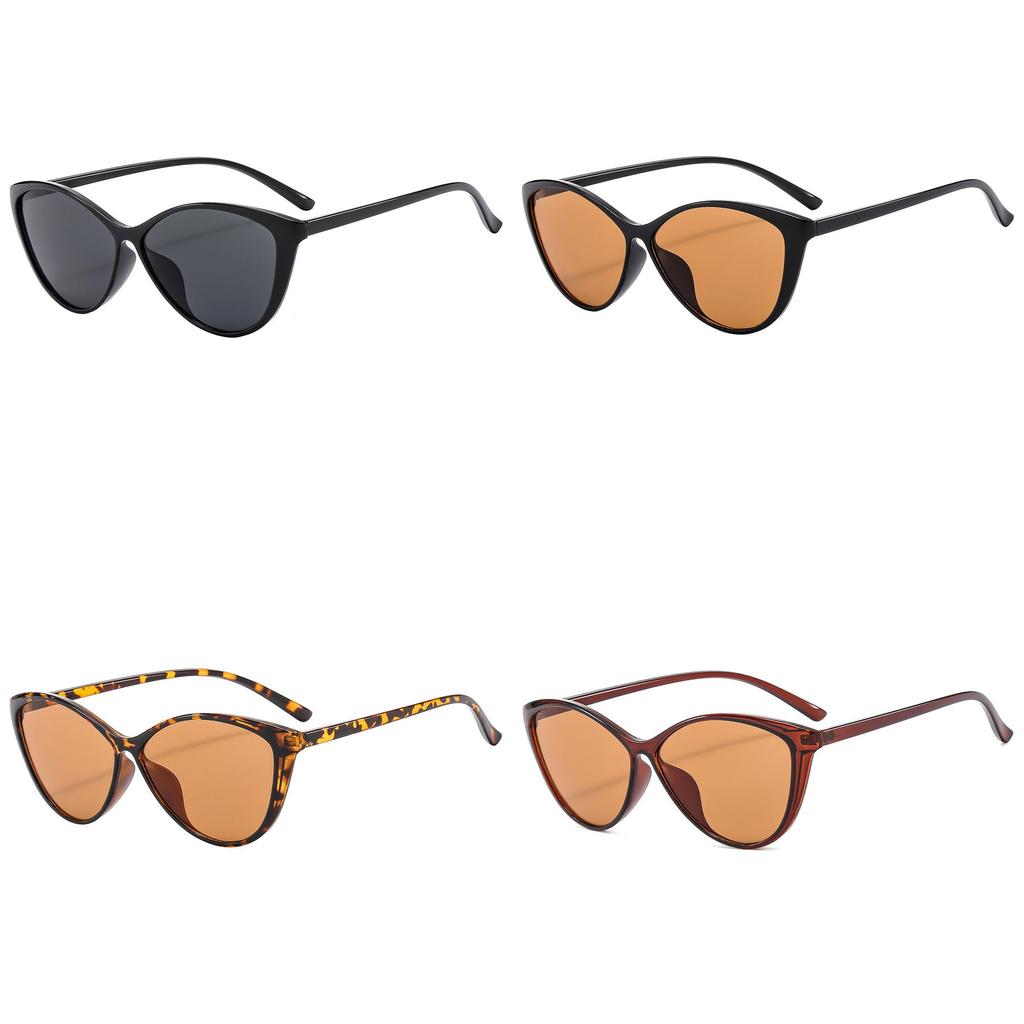 Cat Eye Sunglasses Women Uv400 Black Frame Tortoise Lens For Outdoor Fashion
