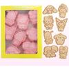 Set of 8 3D Cookie Cutters for DIY Biscuit Baking, Press-Type Cookie Cutters, Baking Supplies, Confectionery Tools, Kitchen Supplies, Kids, Prizes, Lu