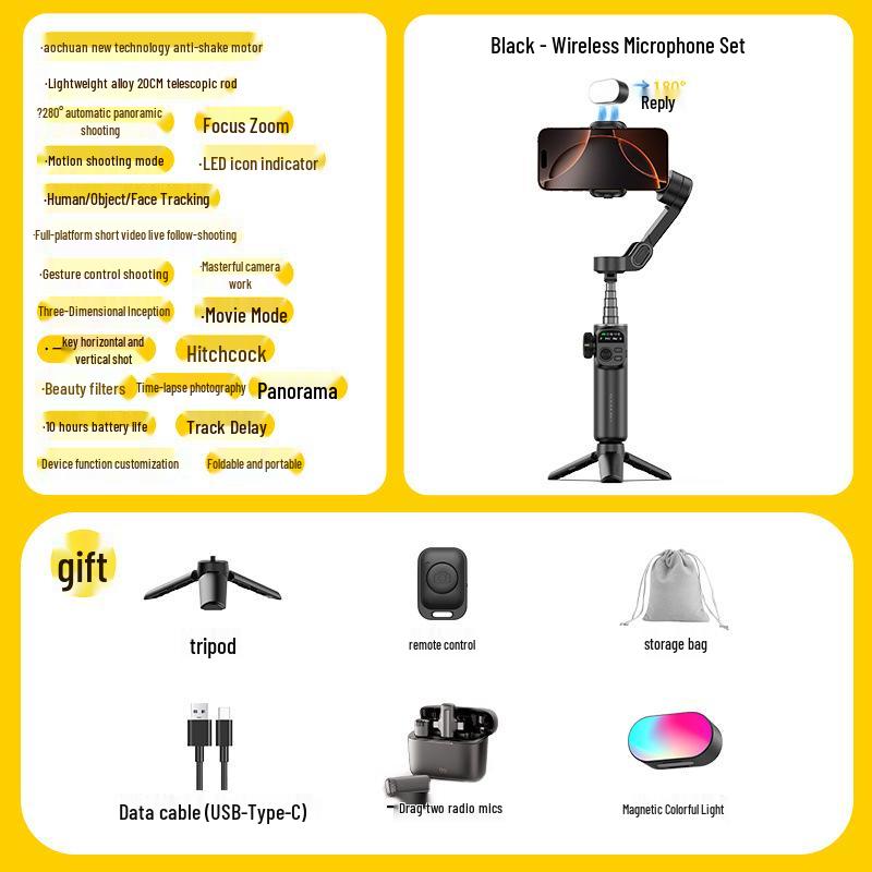 X2 Mobile Stabilizer: Portable Anti-Shake Gimbal & Selfie Stick for Video & Photo