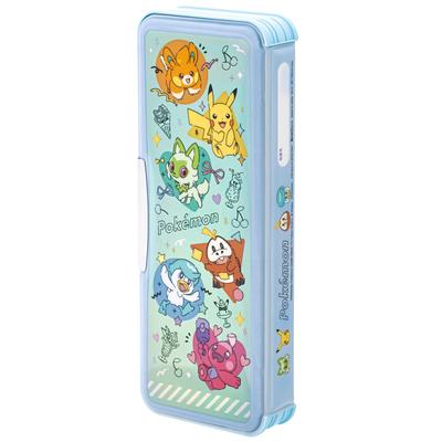 Showa Note Holographic Pencil Colorful Light 487729002 Pokémon Case, Double-Sided Opening, Sparkly, Pop, Blue,