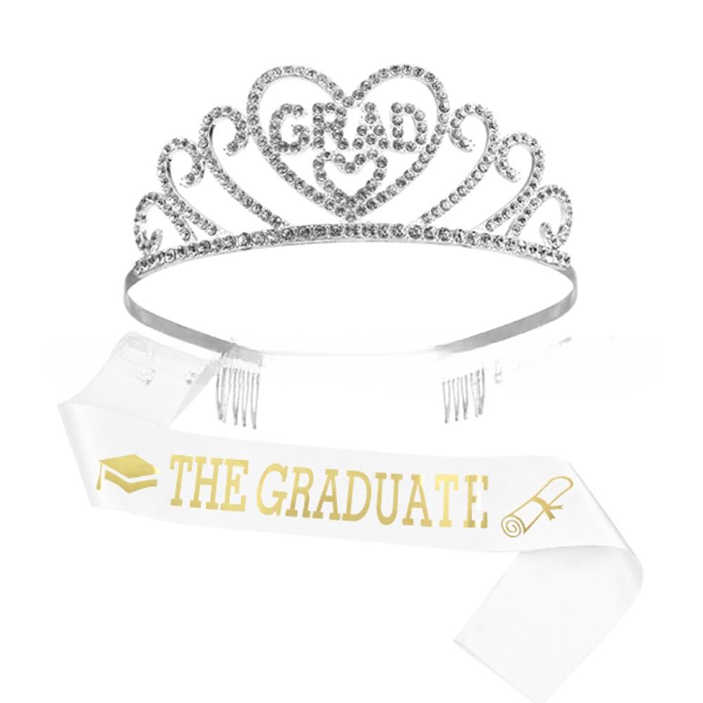 Graduation Party Supplies Kits Crown Tiara Sash For Students Graduation Party Decorations Grad Decor Favors