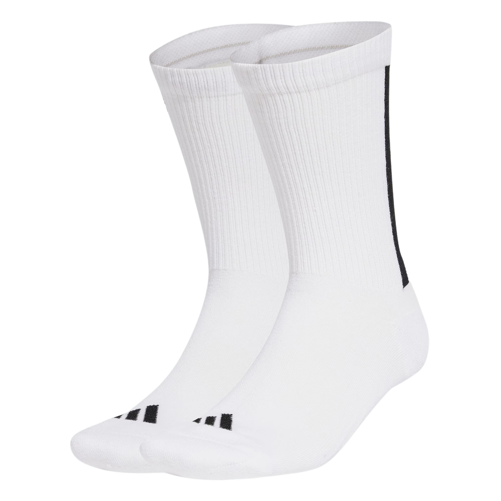 adidas White Black Unisex 2-Pack Mid-Crew Sports Socks JJ1140 S
