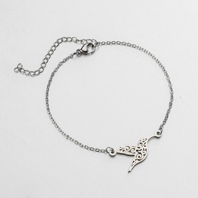 2025 Spring Stainless Steel Thousand Paper Cranes Pendant Bracelet for Girls
