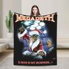 Megadeths Band Art Warm Soft Blanket  Kids Adult Plush Bedding Throws Street Trend Couch Bed Flannel Bedspread Sofa Bed Cover
