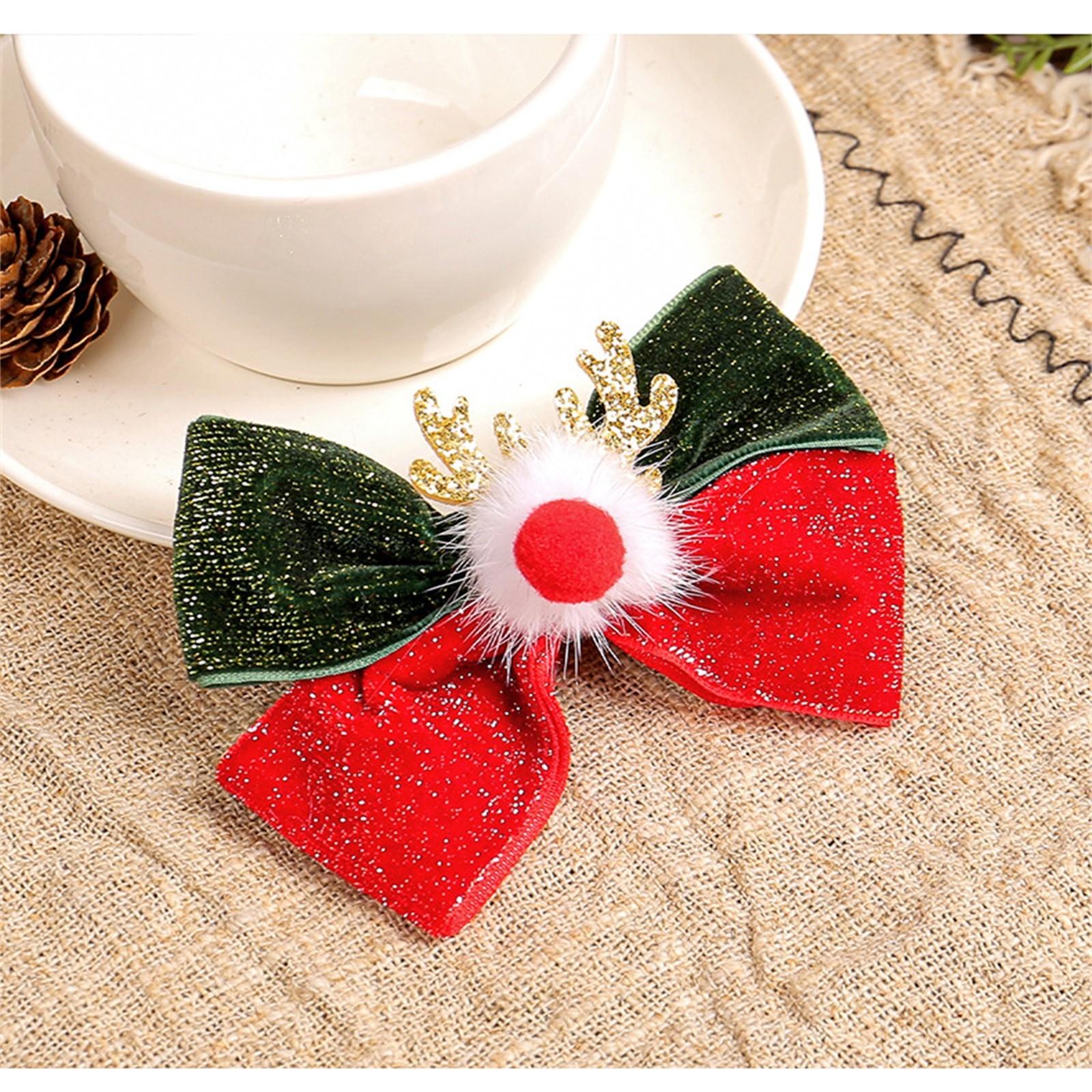 

Рождественские заколки в виде рогов оленя, милые бантики, шпильки, декоративные головные уборы One Size