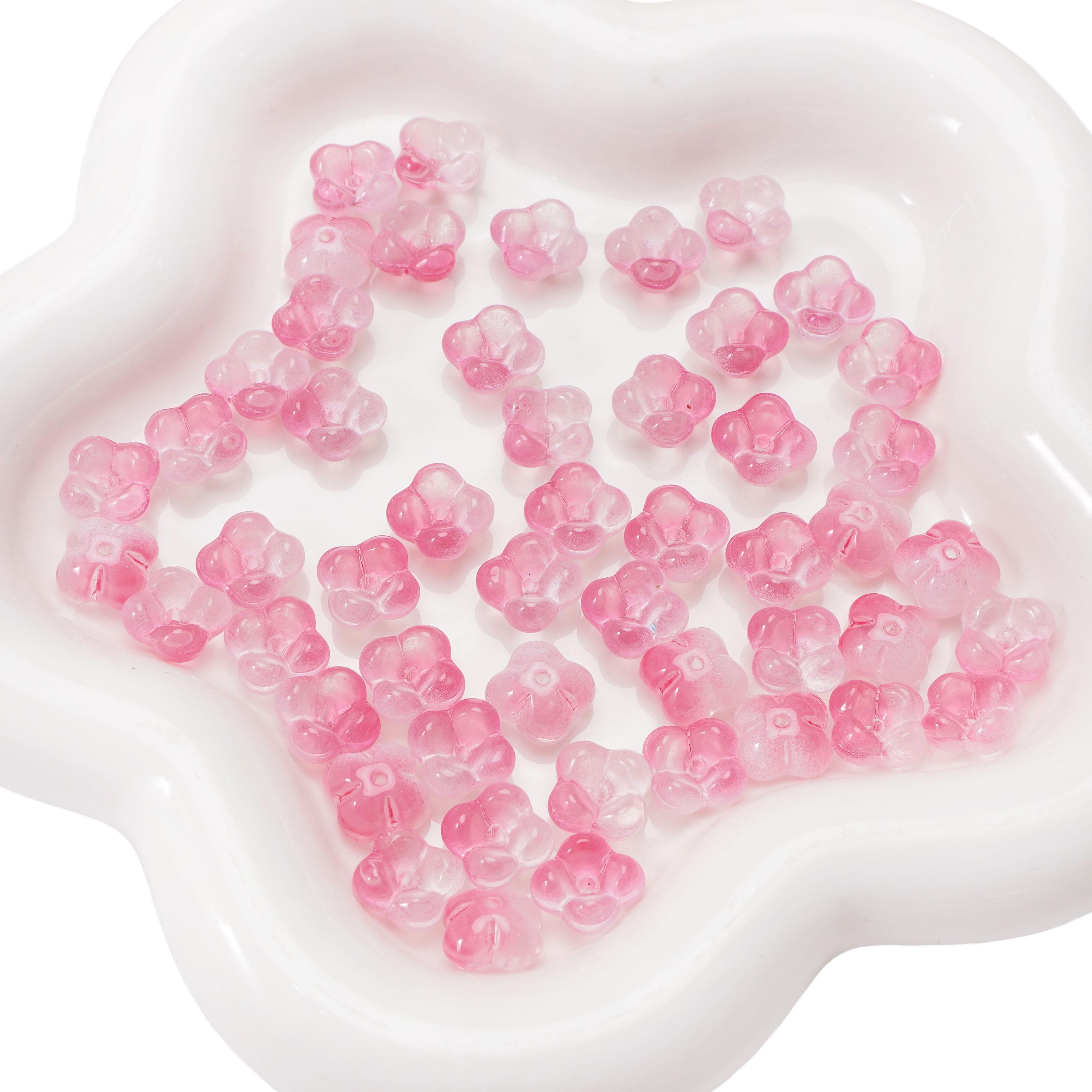 

10 шт. Osmanthus Fragrans стеклянные градиентные бусины с интервалом разбросанных бусин для самостоятельного изготовления браслетов, ожерелий и ювелирных изделий