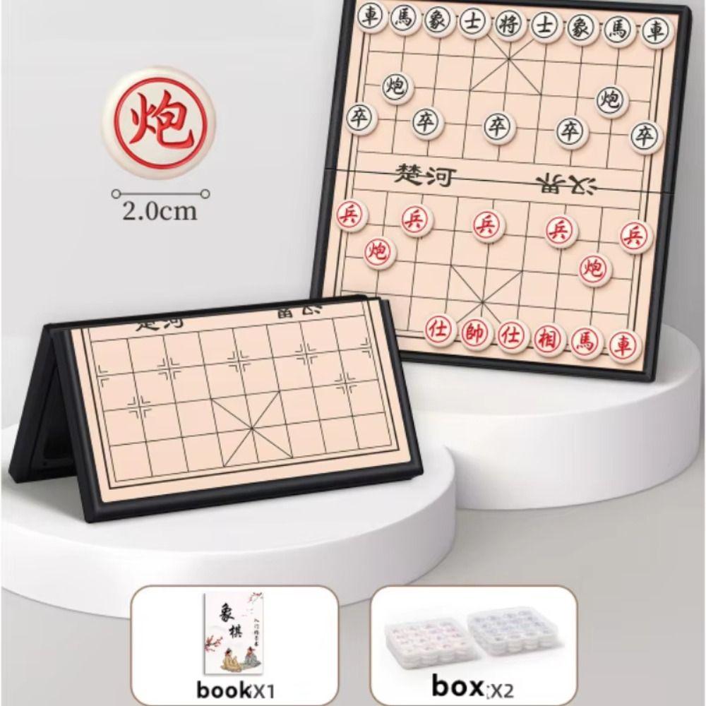 Faltbares Xiangqi Strategie Brettspiel Set Tragbares Chinesisches Schach Set Büro