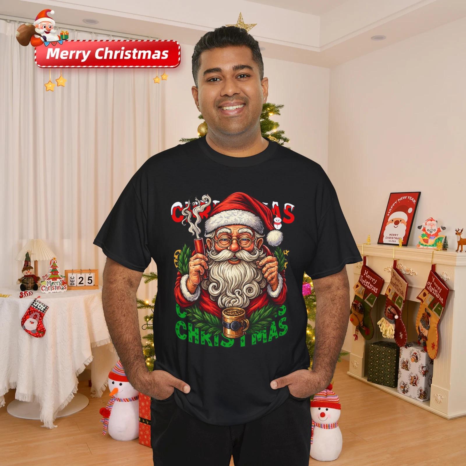 Santa Lantern Snowman Christmas Tree Festive Holiday T- Shirt 2XL