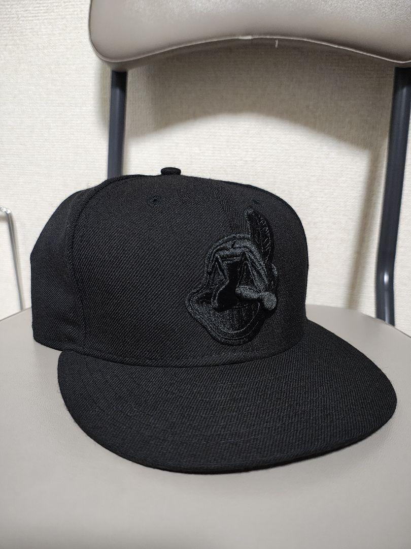 

[USED] Indians Cap New Era 59Fifty Cap All Black