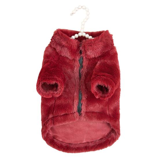 Cappotto invernale per animali domestici, comodo e lavabile, per bulldog, carlino, barboncino, maglione in pelliccia per esterni