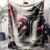 Japanische Bergdecke Weiche Flanell AC-Decke Leichte Sommer-Nickerchen-Decke Gemütliche Decke für Sofa Bett Reise Zuhause