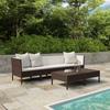 Day and Night - Day and Night Garden Furniture Set 6 Pieces and Brown Synthetic Rattan Cushions