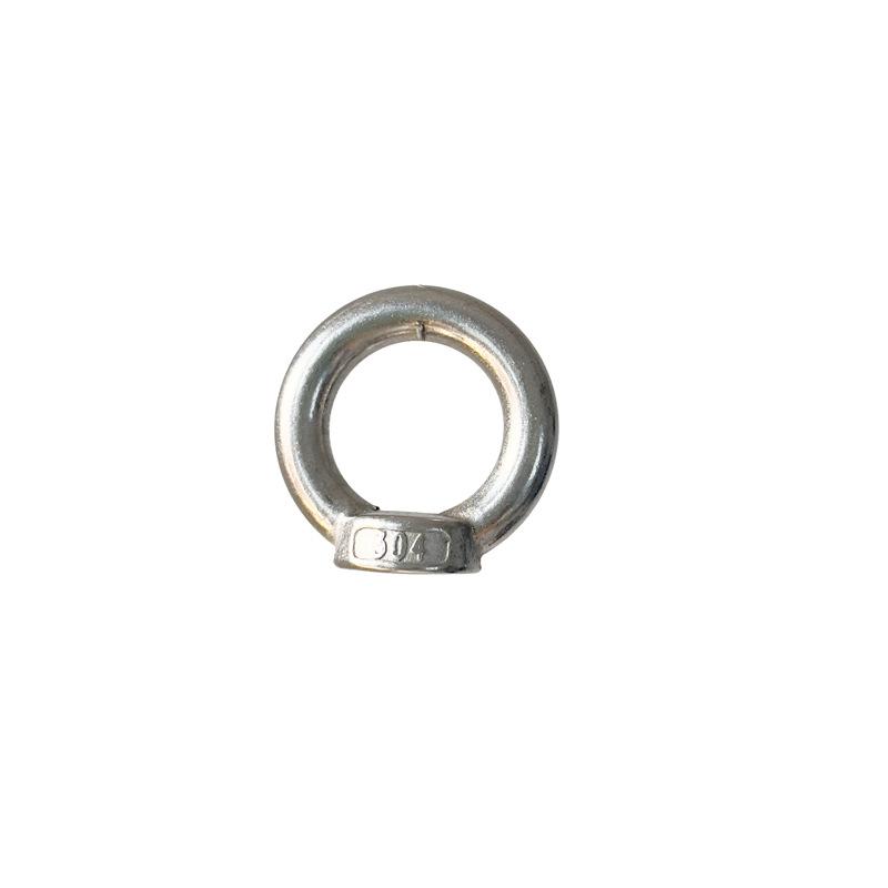 

304 Stainless Steel Lifting Eye Nut, German/Japanese Style, M10/M12 Ring Rigging.