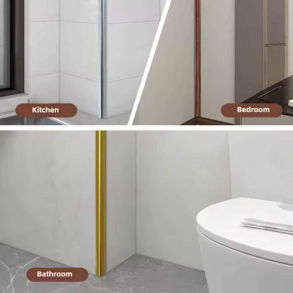 1pc 118.11inX0.79in Background Wall Decoration Tape Wall Corner Protector Molding Styling Trim Sticker Door Window Trim Strip