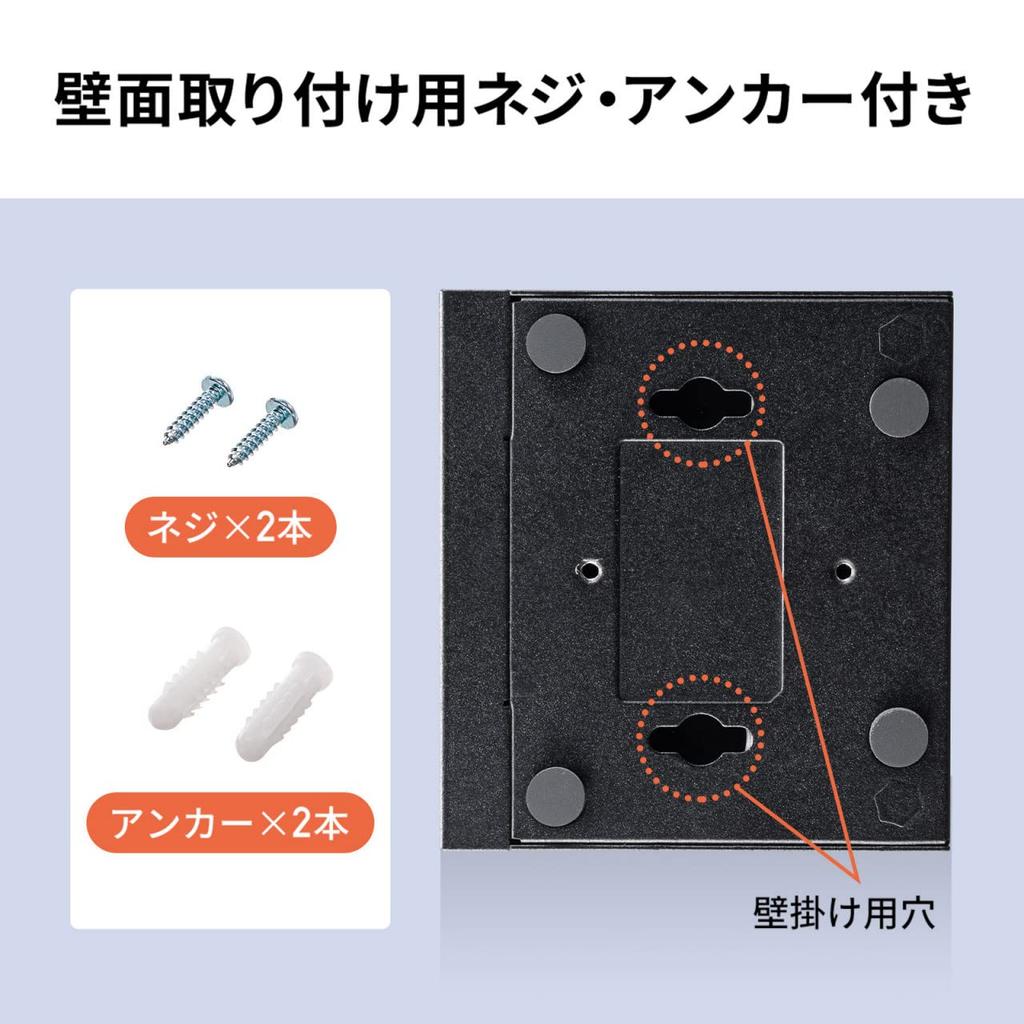 SANWA SUPPLY Gigabit PoE Extender with Magnet, Up To 100m Extension, AUTO-MDIX Function, LAN-EXPOE2