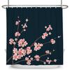 Chinese Style Plum Blossom Shower Curtain with Hooks Waterproof Polyester Bathroom Curtain Ink Painting for Home Decor 180x180cm