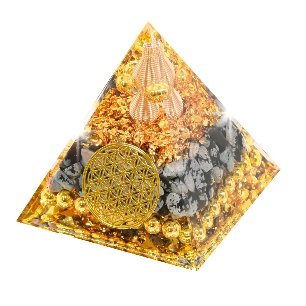 Orgonite Crystal Orgone Pyramid Tower Energy Nature Reiki Healing Chakra 6cm X 6cm (30)