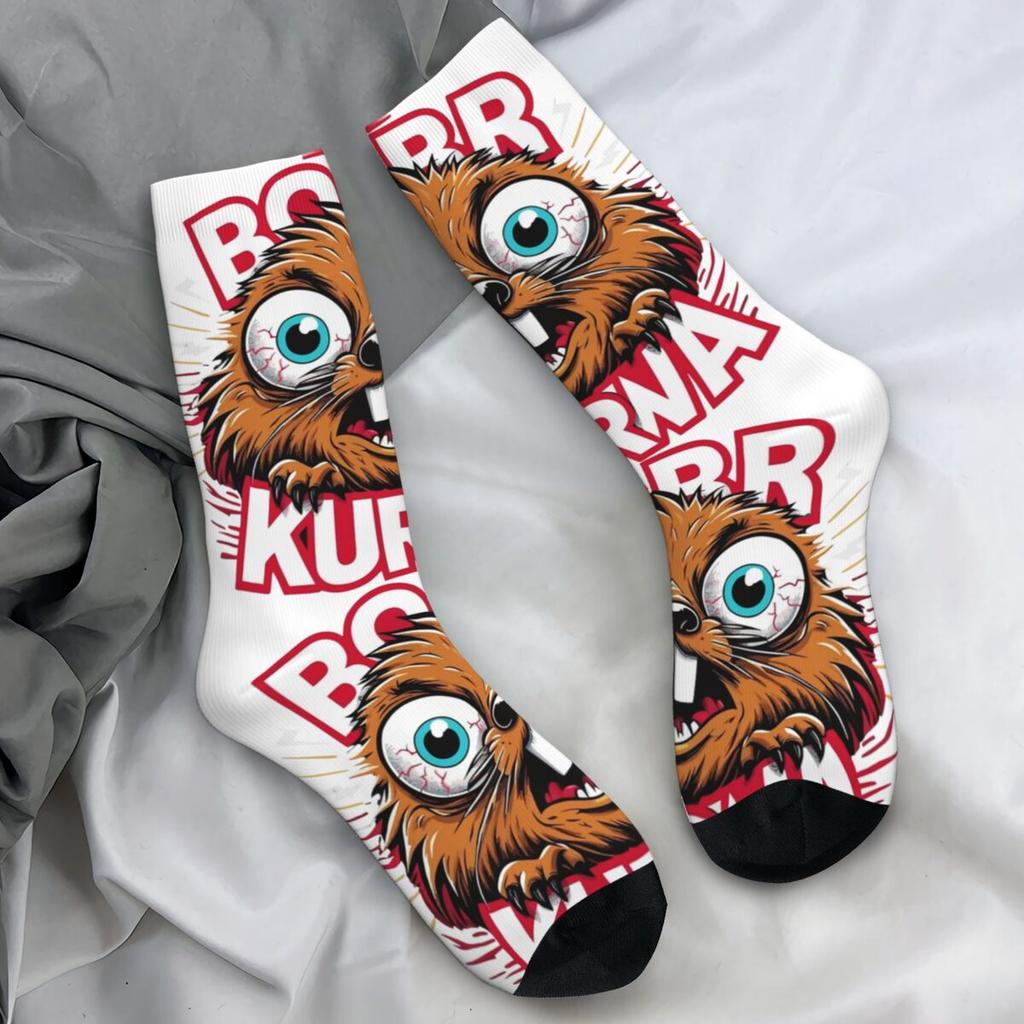 Kawaii Κάστορας Πουτάνα Κάστορας Κάλτσες Ζωικό Γραφικό Καθημερινές Κάλτσες Φθινόπωρο Αντιολισθητικές Κάλτσες Ανδρικές Ποδηλατικές Μαλακές Αναπνεύσιμες Κάλτσες