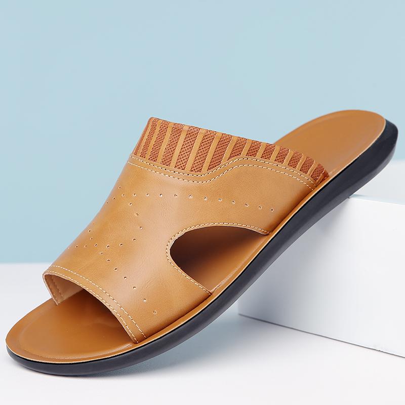 

Fashion Plus-size 38-48 Vintage Men One-shoulder Sandals European American Casua One-foot Comfortable Breathable Brand Beach Sandals Men 48 коричневый