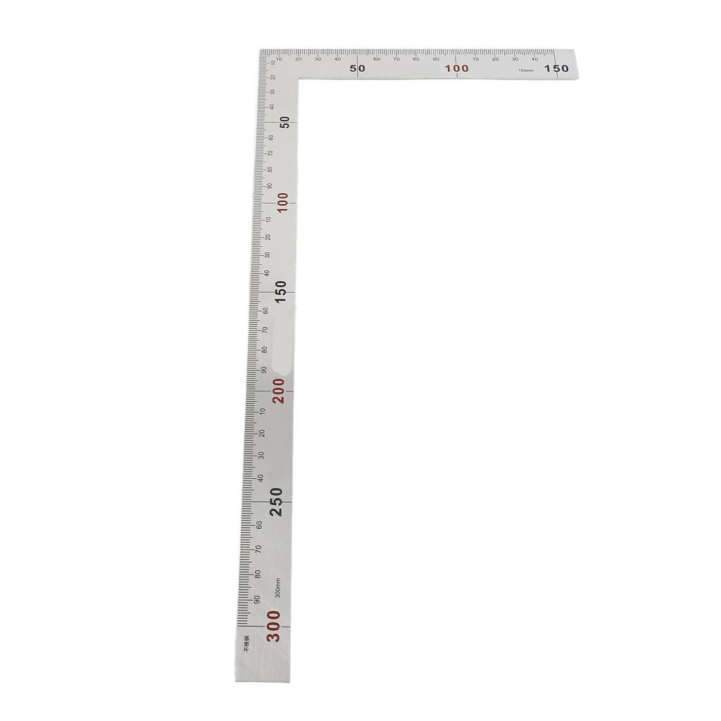 Rostfritt Stål 300x150mm 90 Graders Räta Vinkeln Linjal Mätning Verktyg (#01)