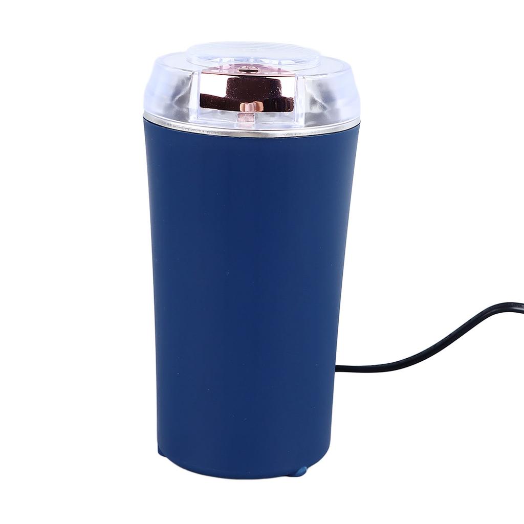 Small Portable Electric Grinder 200W Electric Coffee Bean Herb Spice Grinder with 6 Blade Knife Blue UK Plug 220V