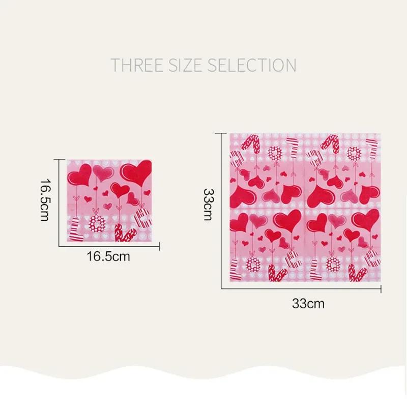 20pcs/Pac 33*33cm 2-Ply Disposable Party Napkin Wedding Ceremony Pattern