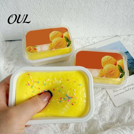 Stress Reduction Gadget Ice Cream Cake Squeeze Toy, Slow Rising Sensory Toy Relief Simulation Dessert Food Pinch for Anxiety Relieving Anti-stress