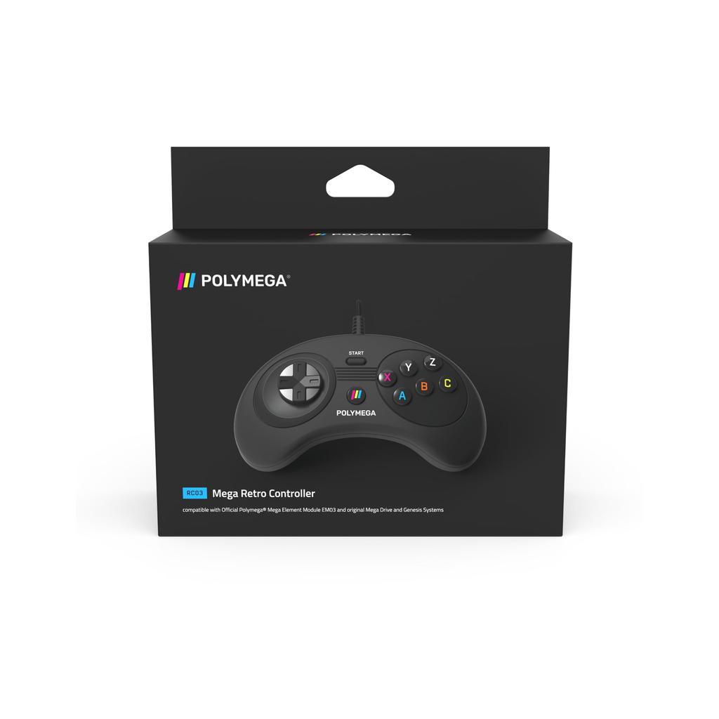 Polymega RC03 Mega-kompatibles Original-Port-kompatibles kabelgebundenes Game-Controller-Kabel Ausgestattet mit HOME-Taste Spezifikationen wie im Lieferumfang des EM03-Moduls enthalten