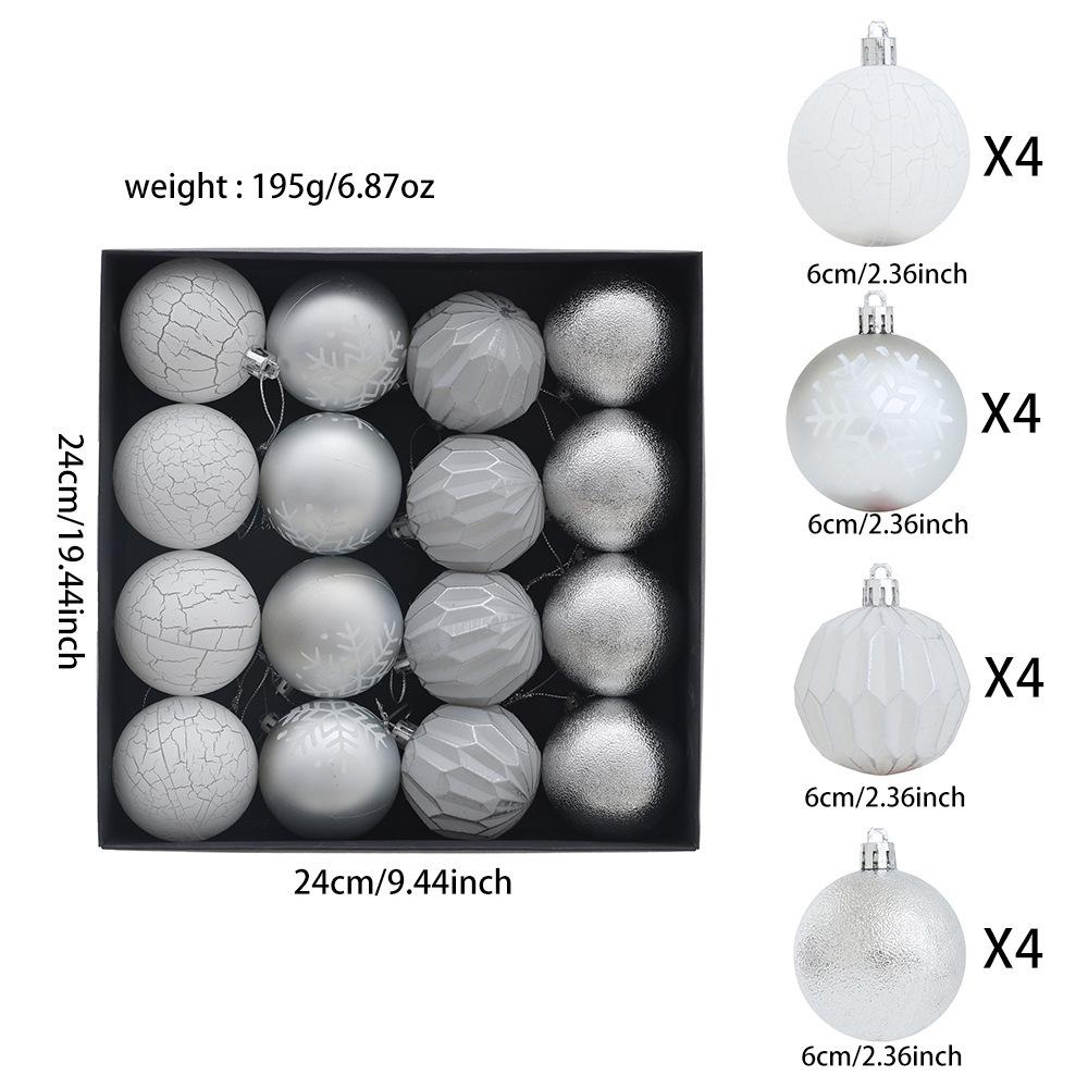 Luxury Snowflake Pattern Christmas Ball Gift Box - Multicolor Tree Ornaments