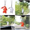 Cute Anime Pipe Duck Car RearviewMirror Pendant Interior Ornament Decoration