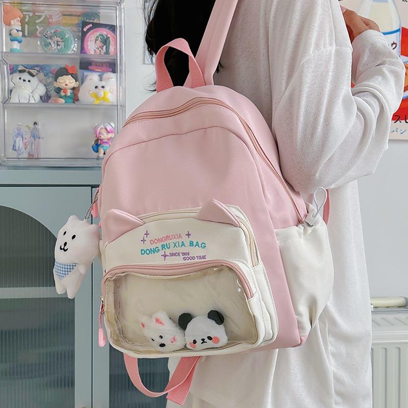 The New Schoolbag Is High-value, Fresh and Sweet, Candy-colored Backpack, Lightweight and Large-capacity Backpack for Junior High School Students.