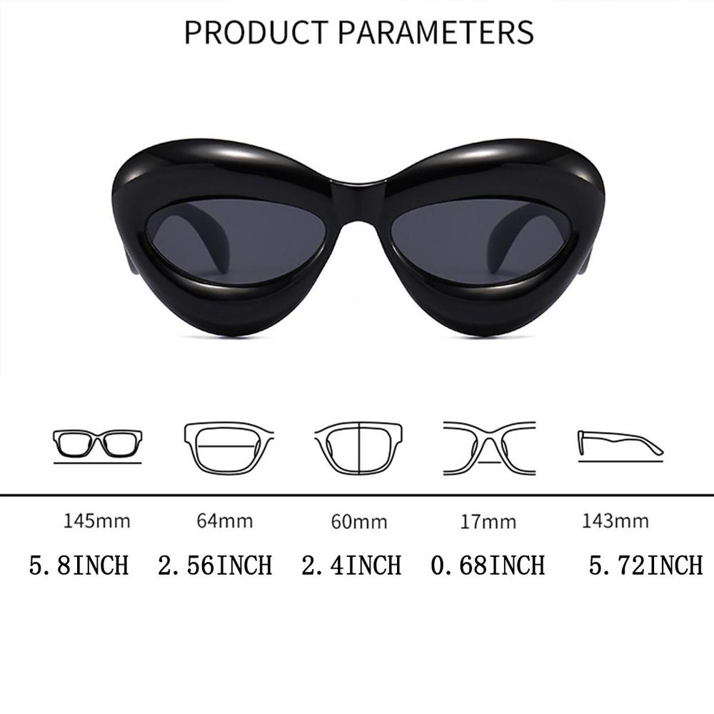 New Candy-colored Cat's Eye Sunglasses Street Fashion Dance Funny Personality Glasses Unisex Fashion Lip Sunglasses.