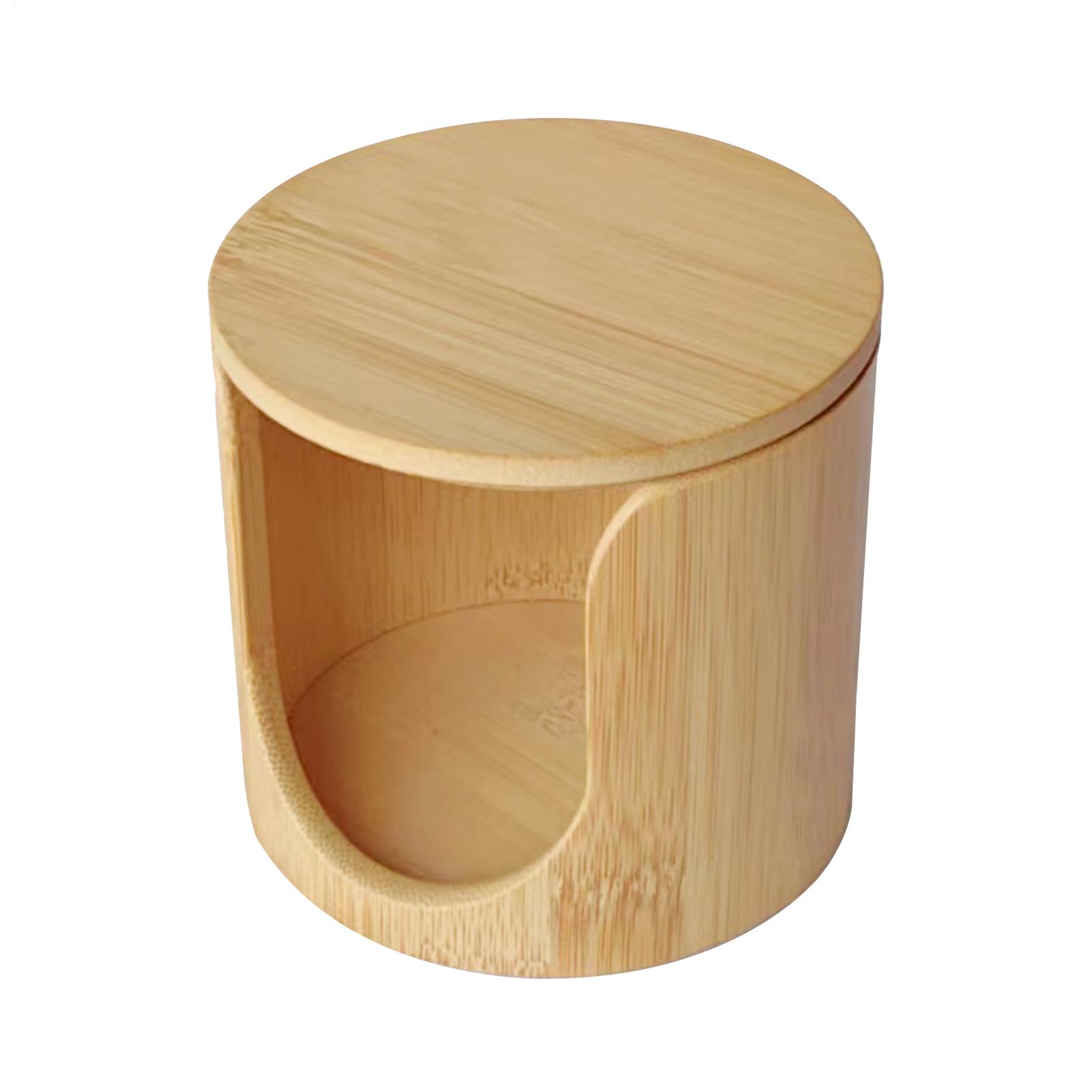 

Bamboo Wood Face Pads Storage Box Cotton Round Holder Makeup Cotton Pads Storage Makeup Remover Towel Storage Box CHINA