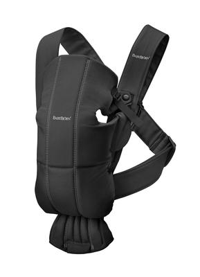 Baby Bjorn Baby 0 a 12 tiene saldamente il bambino in tessuto nero marsupio, mesi, neonati, marsupio, MINI,