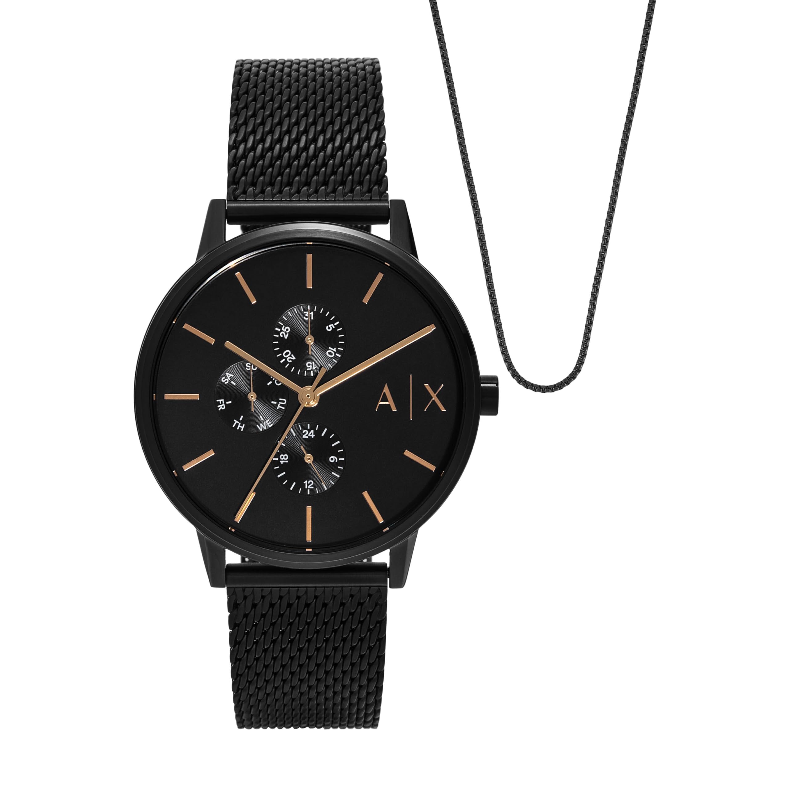 

Armani Watch AX7162SET Black [AX Exchange] Men s